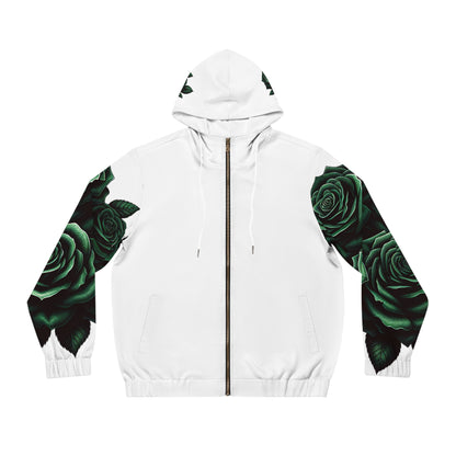 ROSES ARE GREEN-Men's Full-Zip Hoodie